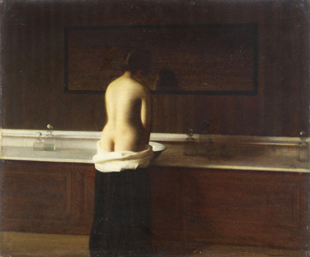 Detail of Young woman at her toilet, 1898 by Eugène Lomont