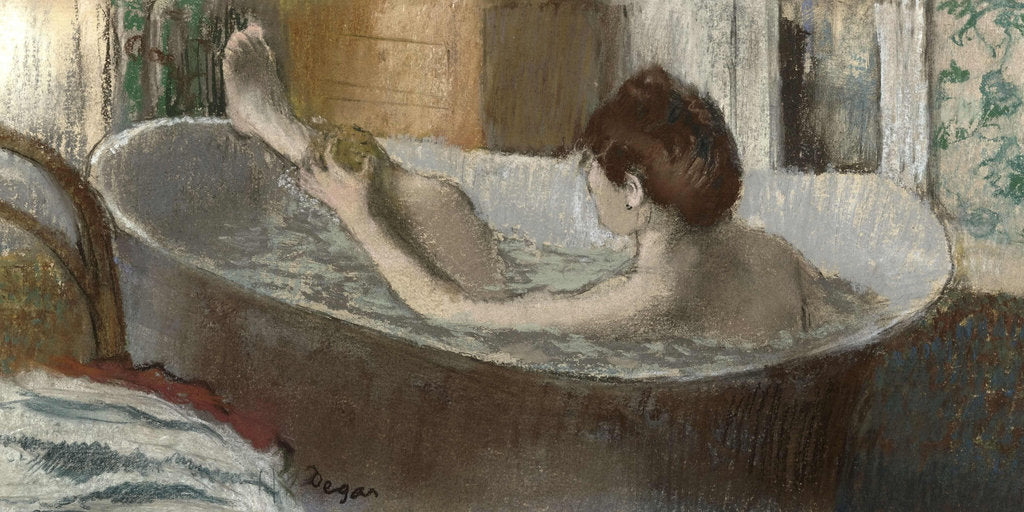 Detail of Woman in her Bath, Sponging her Leg, 1883-1884 by Edgar Degas