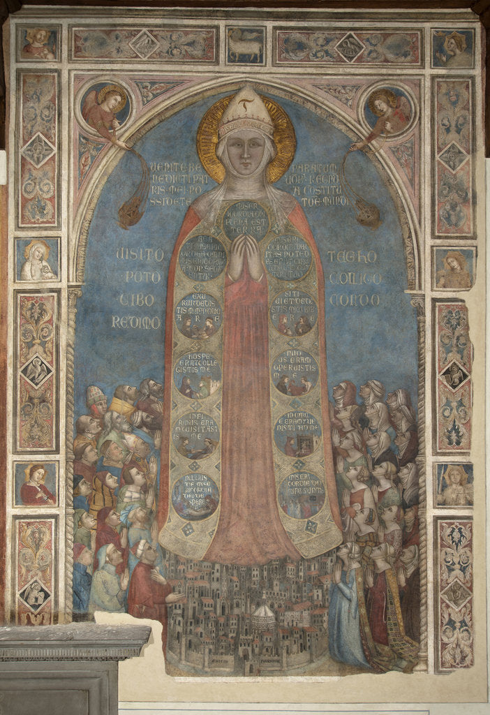 Detail of Madonna della Misericordia (Madonna of Mercy), 1342 by Bernardo Daddi