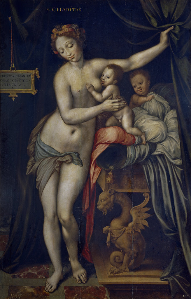 Detail of Charity, ca 1555 by Vincent Sellaer
