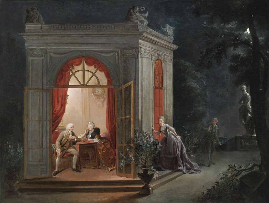 Detail of The Marriage Contract by Jean-Baptiste André Gautier Dagoty