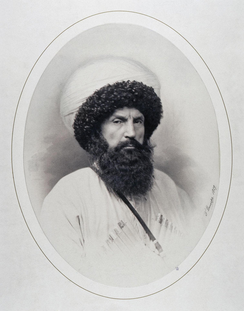 Detail of Portrait of the Imam Shamil, 1859 by Andrei Deniere