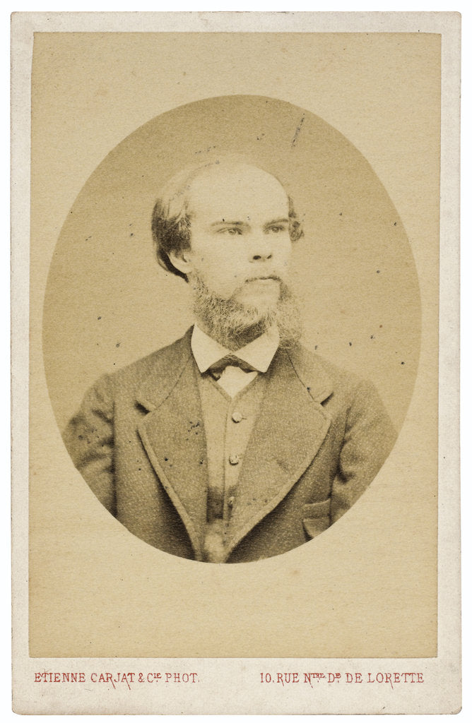 Detail of Portrait of the Poet Paul Verlaine, c. 1870 by Étienne Carjat