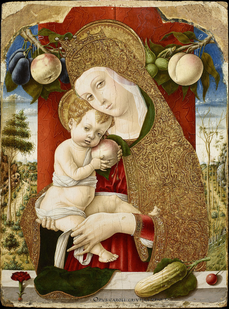Detail of Virgin and Child, 1482-1483 by Carlo Crivelli