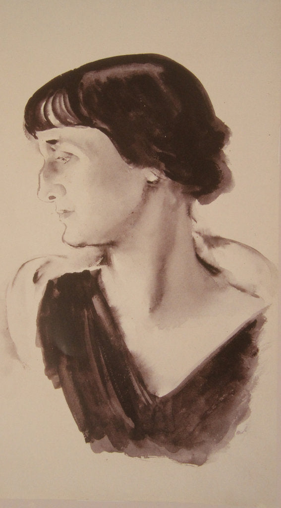 Detail of Portrait of the Poetess Anna Akhmatova, 1928 by Nikolai Andreyevich Tyrsa
