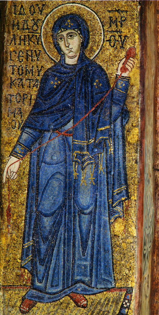 Detail of The Virgin fron the Annunciation, 11th century by Byzantine Master