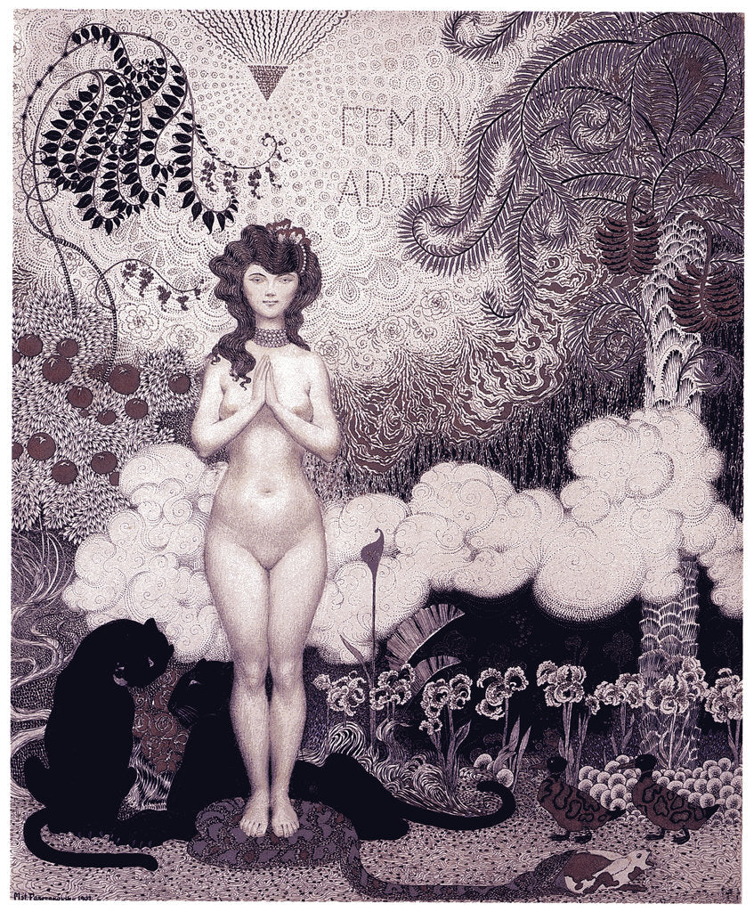 Detail of Loved and worshiped women (Femina adorata), 1907 by Mstislav Vladimirovich Farmakovsky