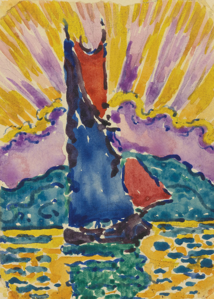 Detail of Sunset (LÉventail), c. 1905 by Paul Signac