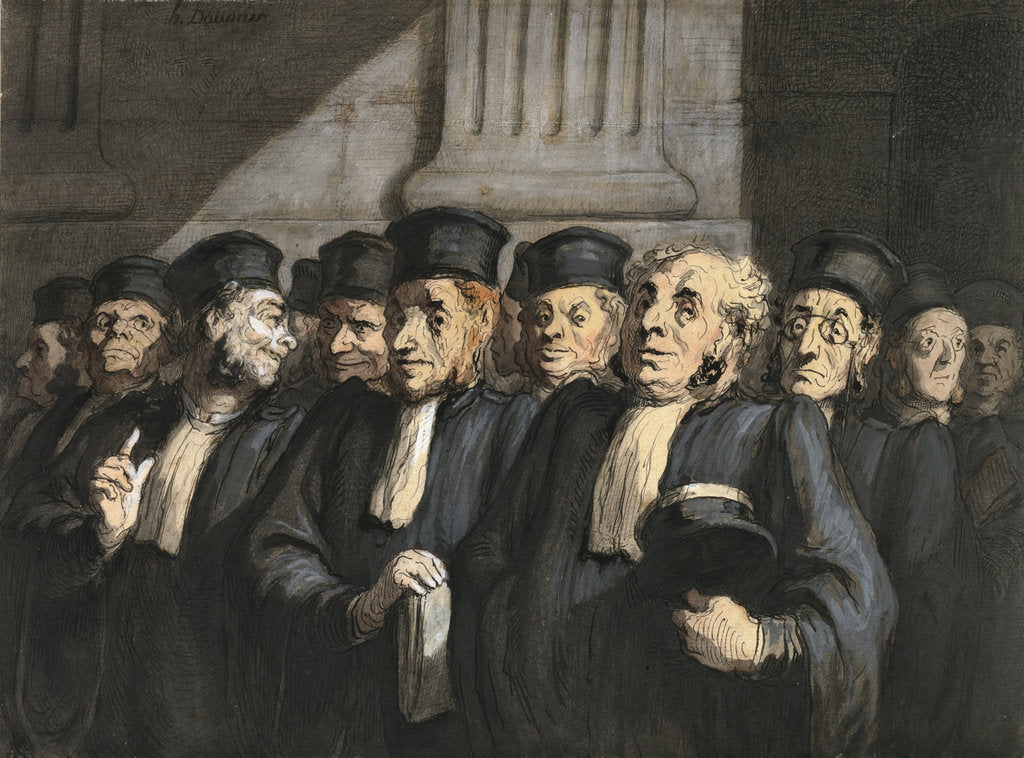 Detail of The Lawyers for the Prosecution, Early 1860s by Honoré Daumier