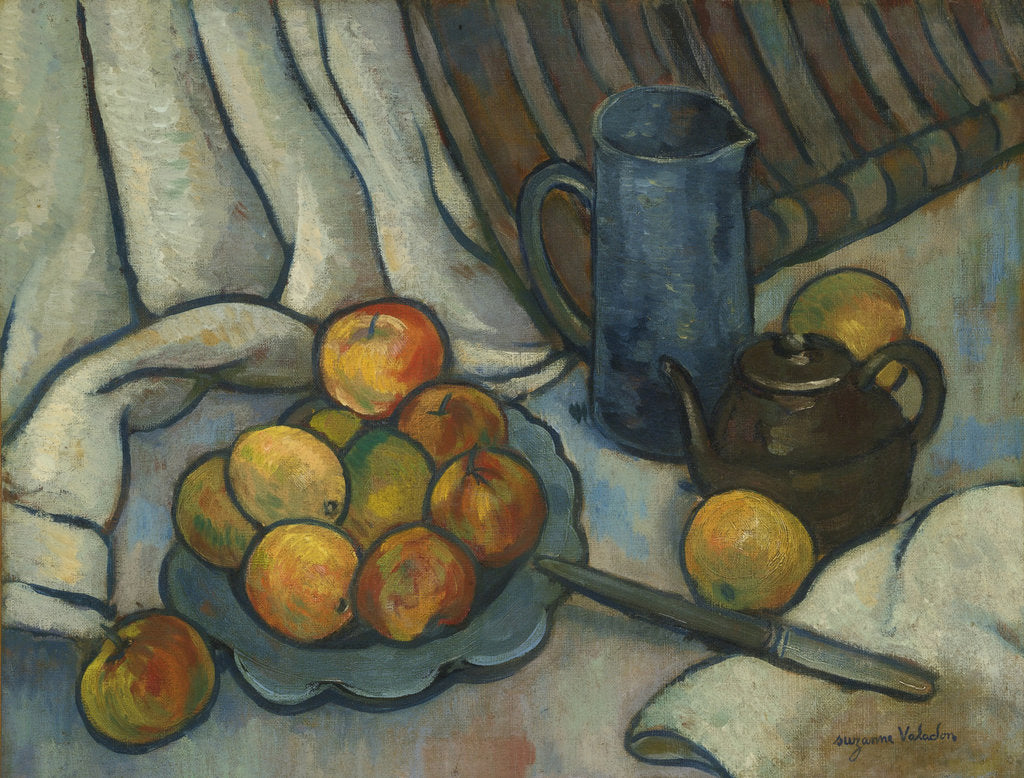 Detail of Apples, teapot and jug, ca 1919 by Suzanne Valadon