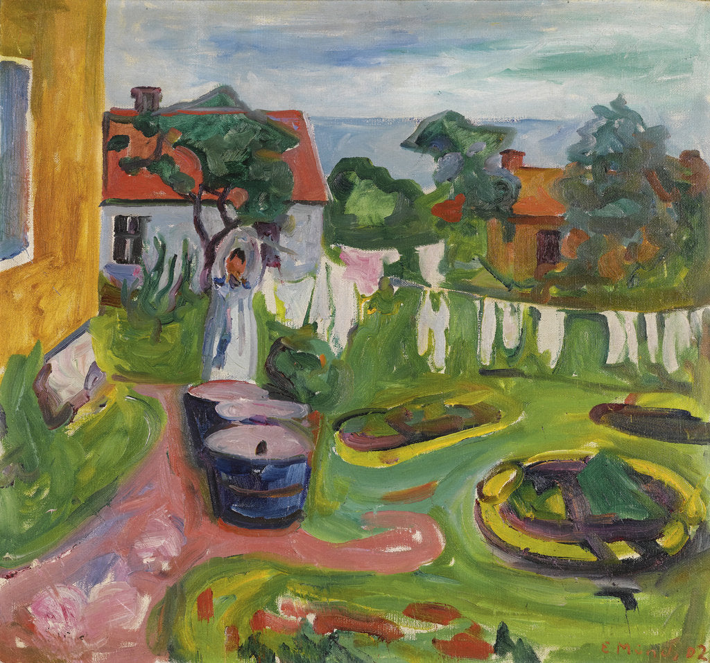 Detail of Clothes On A Line In Asgardstrand, 1902 by Edvard Munch
