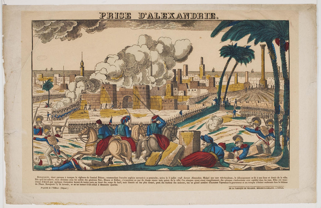 Detail of Capture of Alexandria by Napoleon on July 3, 1798, 1799 by Vosges Imagerie d'Épinal