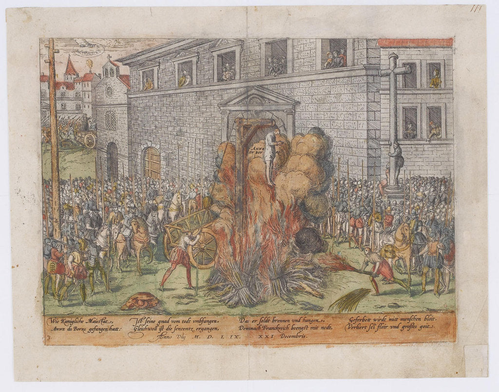 Detail of The Execution of Anne du Bourg on December 23, 1559, 1568 by Jean Jacques Perrissin