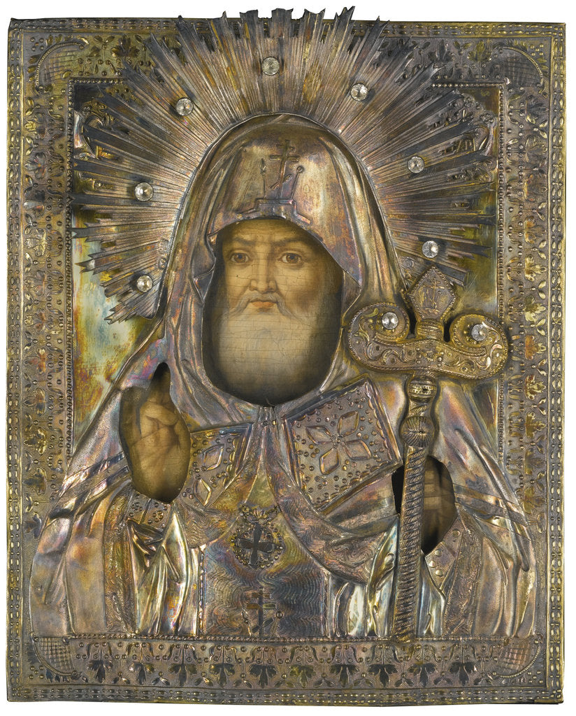Detail of Saint Mitrofan of Voronezh, 1835 by Michail Vasilyevich Borodulin