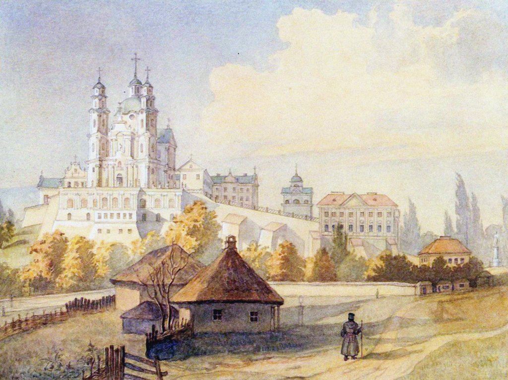 Detail of Holy Dormition Pochayiv Lavra by Taras Grigoryevich Shevchenko