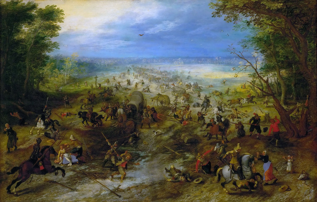 Detail of Attack On A Wagon Train, c. 1612 by Sebastiaen Vrancx