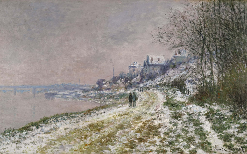 Detail of The Path Toward Epinay, Snow Effect, 1875 by Claude Monet
