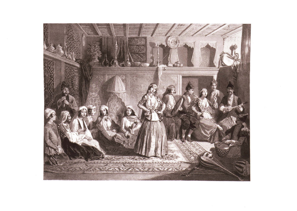 Detail of The Shamakhi dancers, Mid of the 19th century by Grigori Grigorievich Gagarin