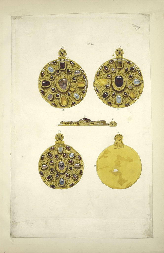 Detail of Russian Jewellery before the Mongol invasion by Fyodor Grigoryevich Solntsev