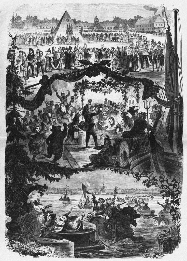 Detail of Wedding of Prince-Pope to celebrate the Peace Treaty of Nystad on 20 August 1721, 1872 by Lavrenty Avksentyevich Seryakov
