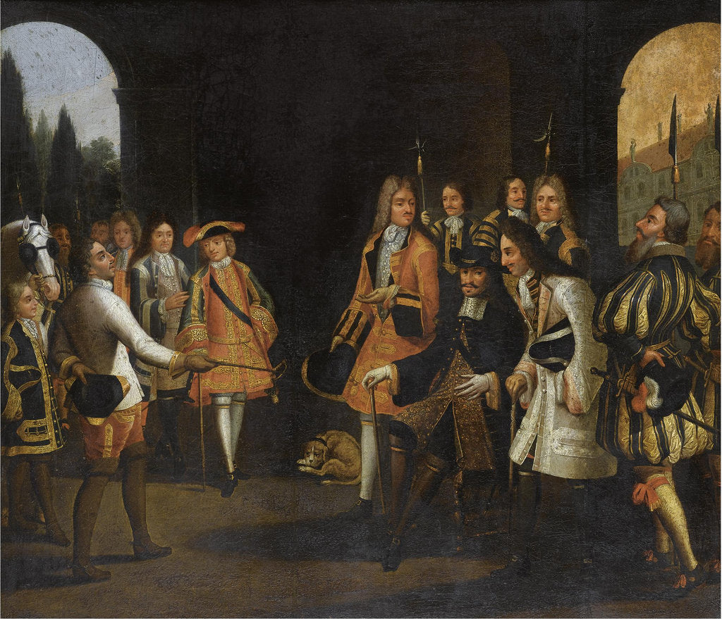 Detail of Audience of Louis XIV with Tsar Peter the Great in Versailles, 1717, First half of the 18th cent by Anonymous