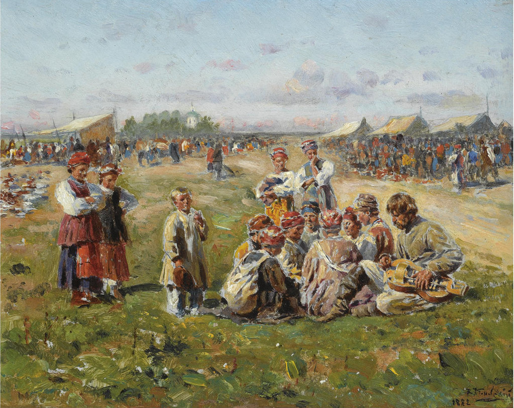 Detail of The Village Fair, 1882 by Vladimir Yegorovich Makovsky