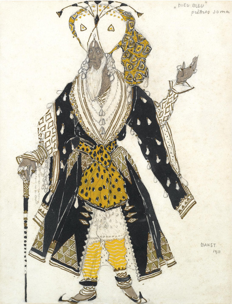 Detail of Costume design for the Ballet Blue God by R. Hahn, 1911 by Léon Bakst