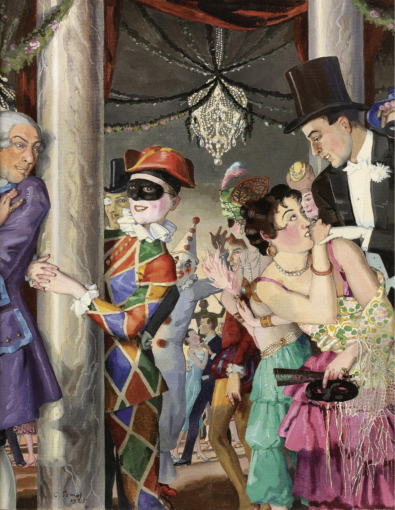 Detail of Masquerade, 1924 by Konstantin Andreyevich Somov