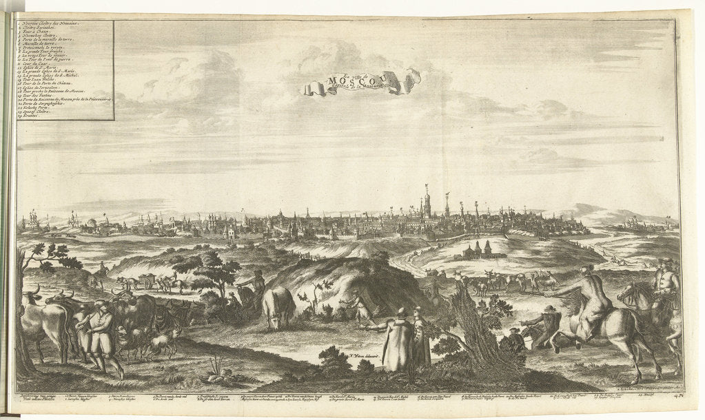 Detail of View of Moscow, 1726 by Pieter van der Aa