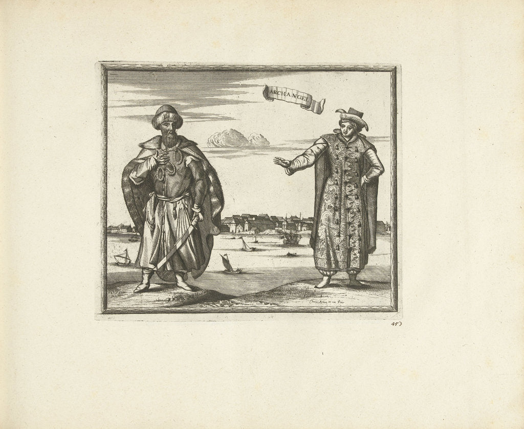 Detail of Habitants of Arkhangelsk, 1726 by Pieter van der Aa