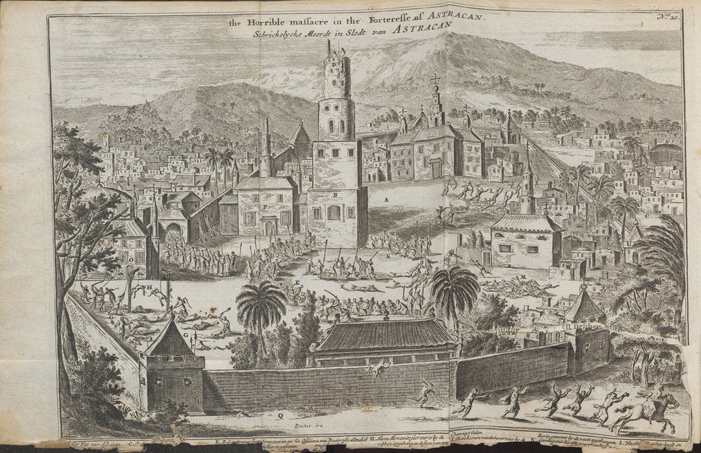 Detail of The Stepan Razins riots in Astrakhan by Jan Jansz. Struys
