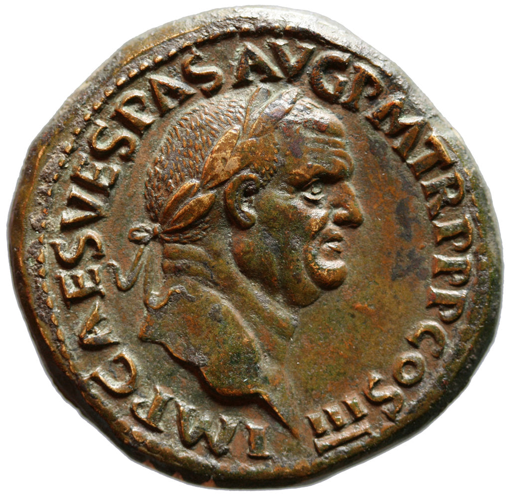 Detail of Sestertius of Vespasian, 71 AC by Ancient Coins Numismatic
