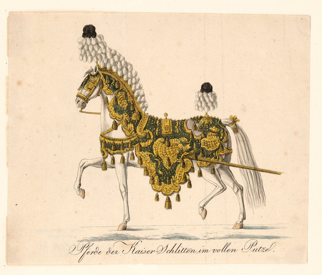 Detail of Decorated horse furniture of the Emperors Ceremonial Horse-Drawn Carriages, 1815 by Anonymous