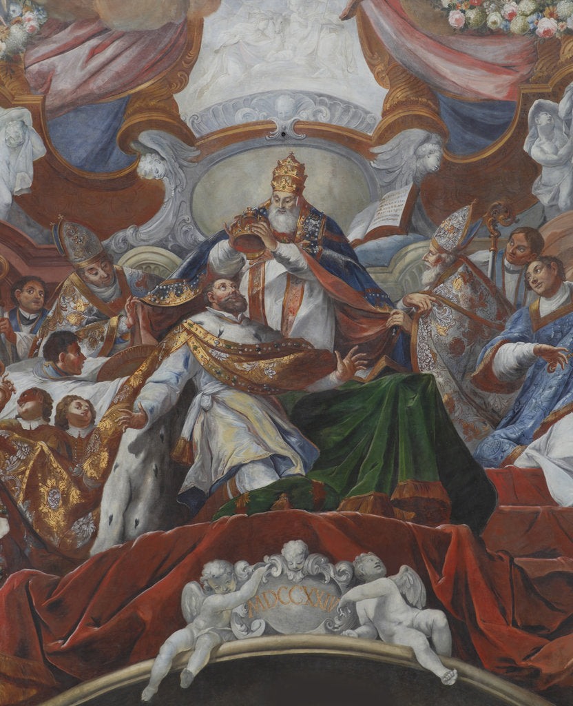 Detail of The Imperial Coronation of Charles the Great by Pope Leo III in 800, 1724 by Jacob Carl Stauder
