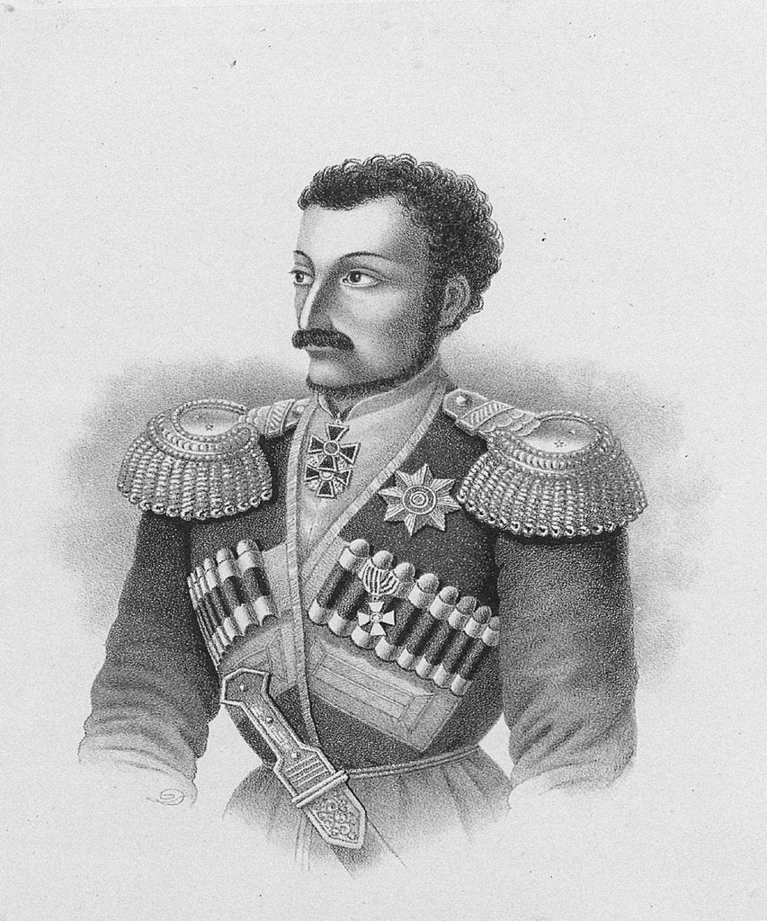 Detail of Portrait of of the major general Nikolay Sleptsov (1815?1851), 1877 by Anonymous