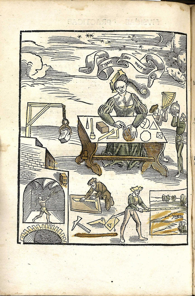 Detail of Margarita Philosophica. Geometry, 1504 by Gregor Reisch