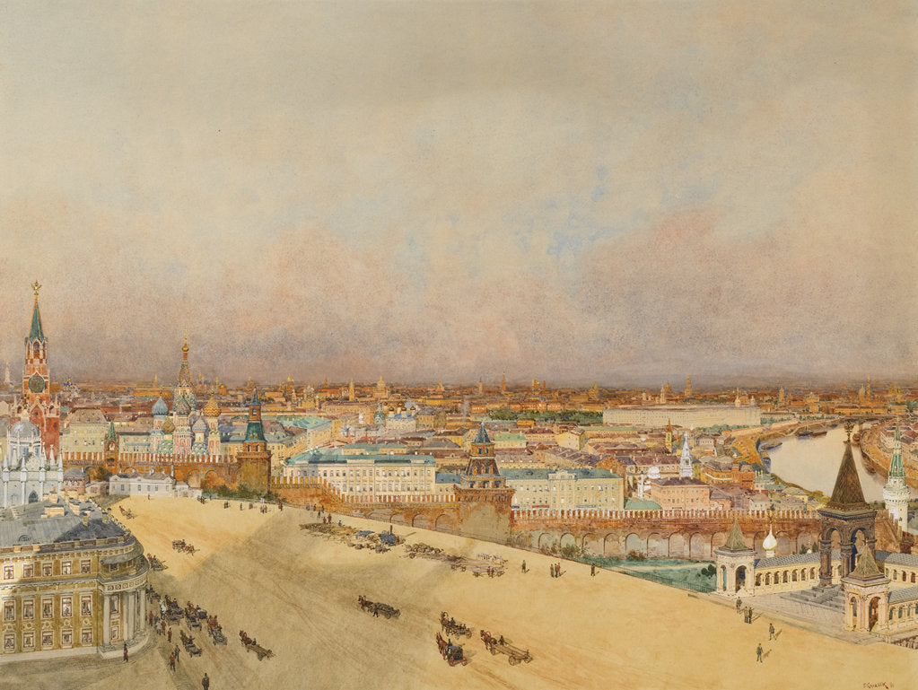 Detail of View of Moscow, 1898 by Franz Kopallik