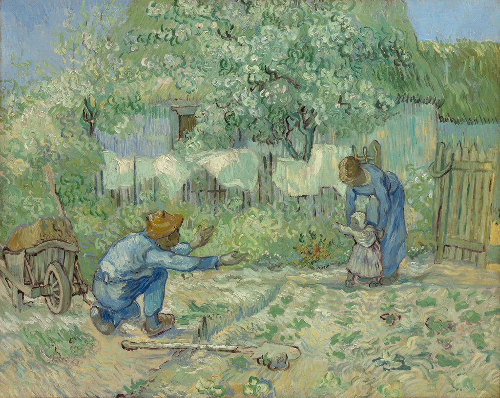 Detail of First Steps (after Millet), 1890 by Vincent van Gogh