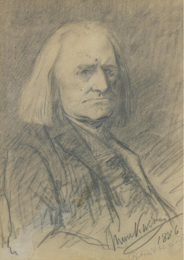 Detail of Portrait of Franz Liszt, 1886 by Mihály Munkácsy