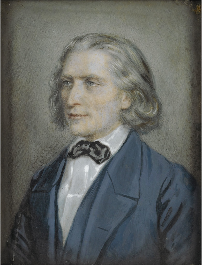 Detail of Portrait of Franz Liszt, 1856 by Josef Kriehuber