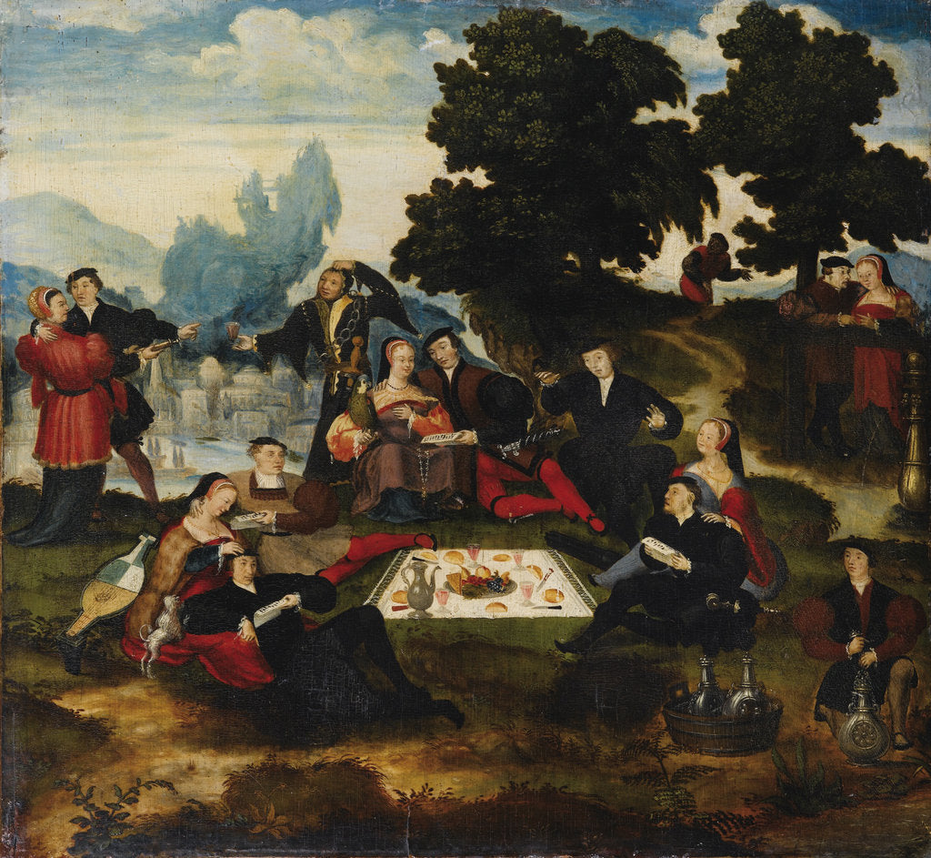 Detail of The Luncheon on the Grass, ca 1535-1540 by (Brunswick Monogrammist) Master of Brunswick