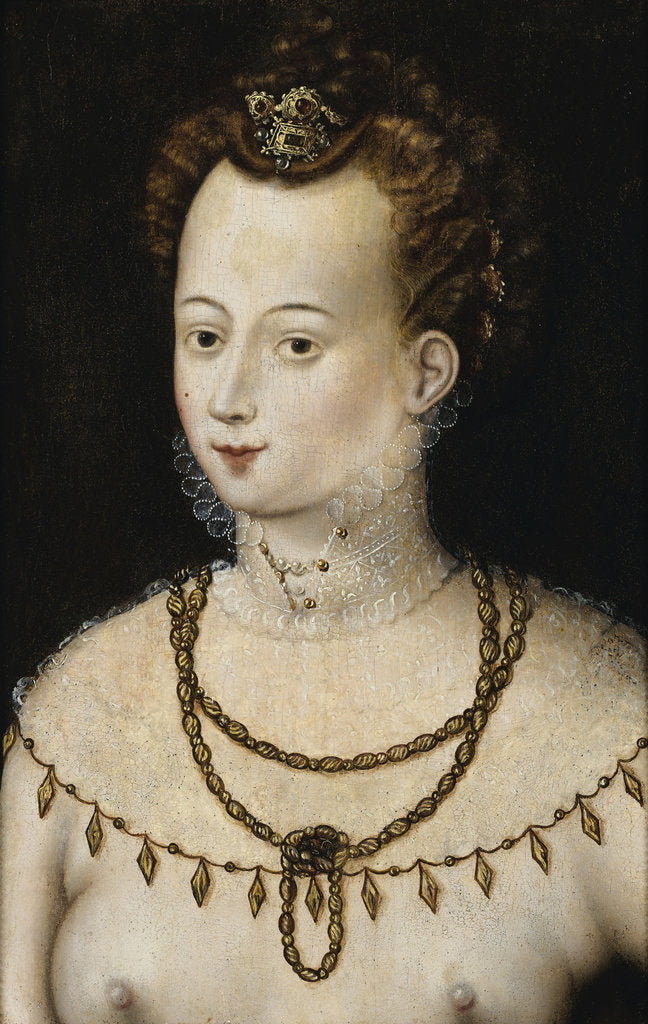 Detail of Portrait of a young lady. An Allegory of Beauty, c. 1580 by Anonymous
