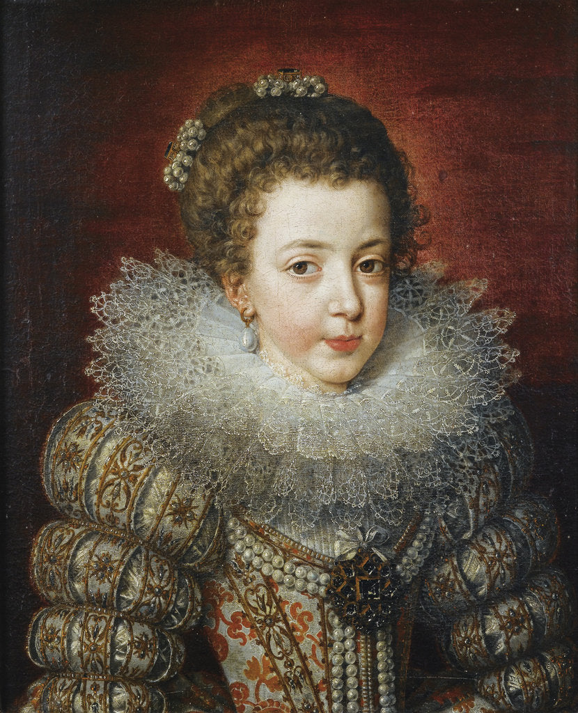 Detail of Portrait of Elisabeth of France, Queen consort of Spain by Frans Pourbus the Younger