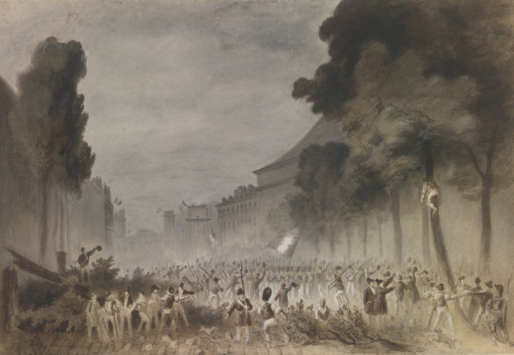 Detail of The July Revolution on the Grands Boulevards of Paris, 1830 by Hippolyte Bellangé