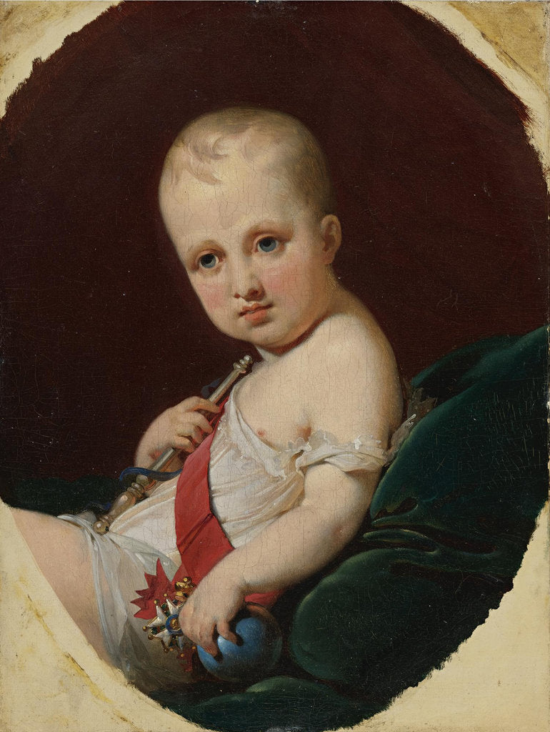 Detail of Napoléon François Bonaparte, Duke of Reichstadt, King of Rome, ca 1812 by Jean-Baptiste Mauzaisse