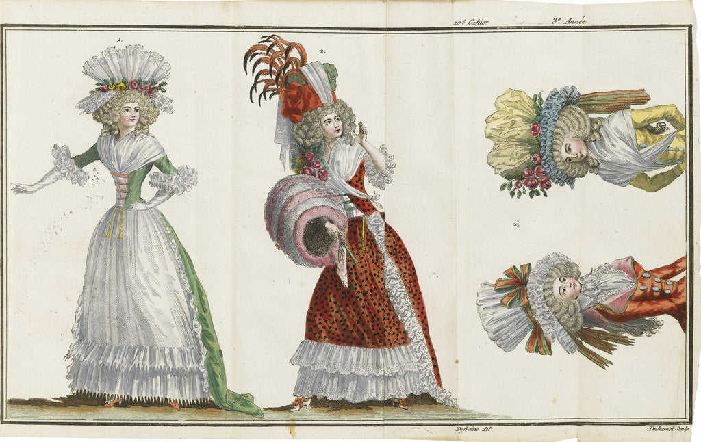 Detail of Cabinet des Modes, ou les Modes nouvelles, 1786-1788 by Anonymous
