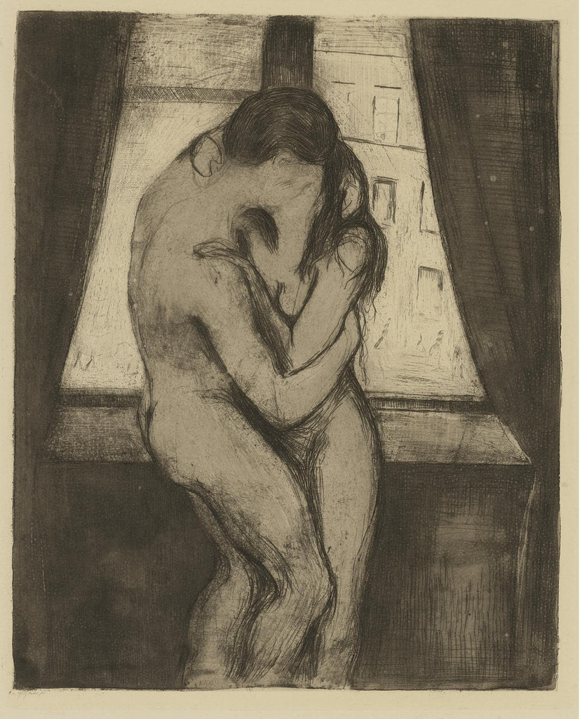 Detail of The Kiss, 1895 by Edvard Munch