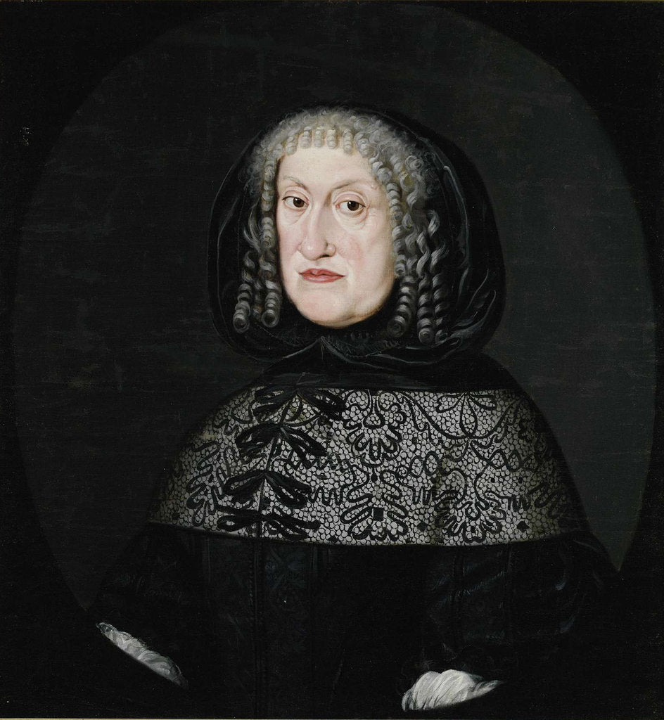 Detail of Portrait of Eleanor of Anhalt-Zerbst, Duchess of Schleswig-Holstein-Sønderburg-Norburg, by Anonymous