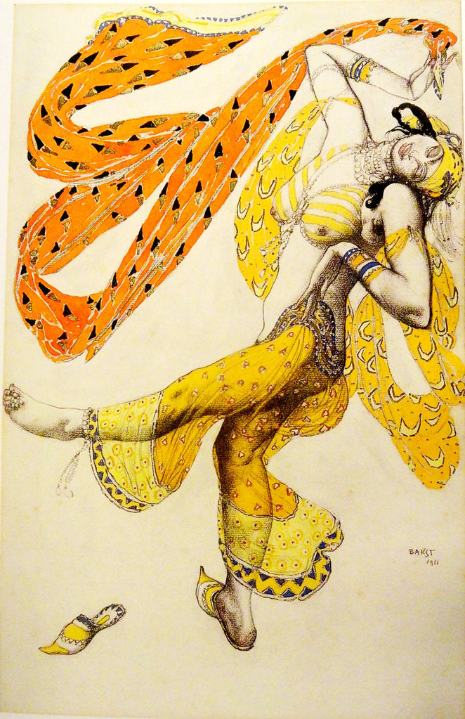 Detail of Odalisque. Costume design for the ballet Sheherazade by N. Rimsky-Korsakov, 1910 by Léon Bakst