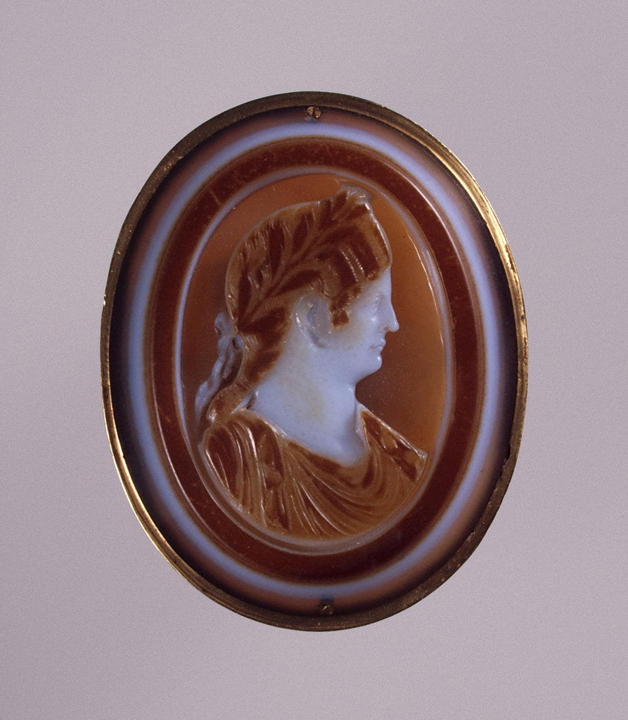 Detail of Portrait of Agrippina the Younger (Agrippina Minor), Wife of the Emperor Claudius. Cameo, Mid of 1st by Classical Antiquities